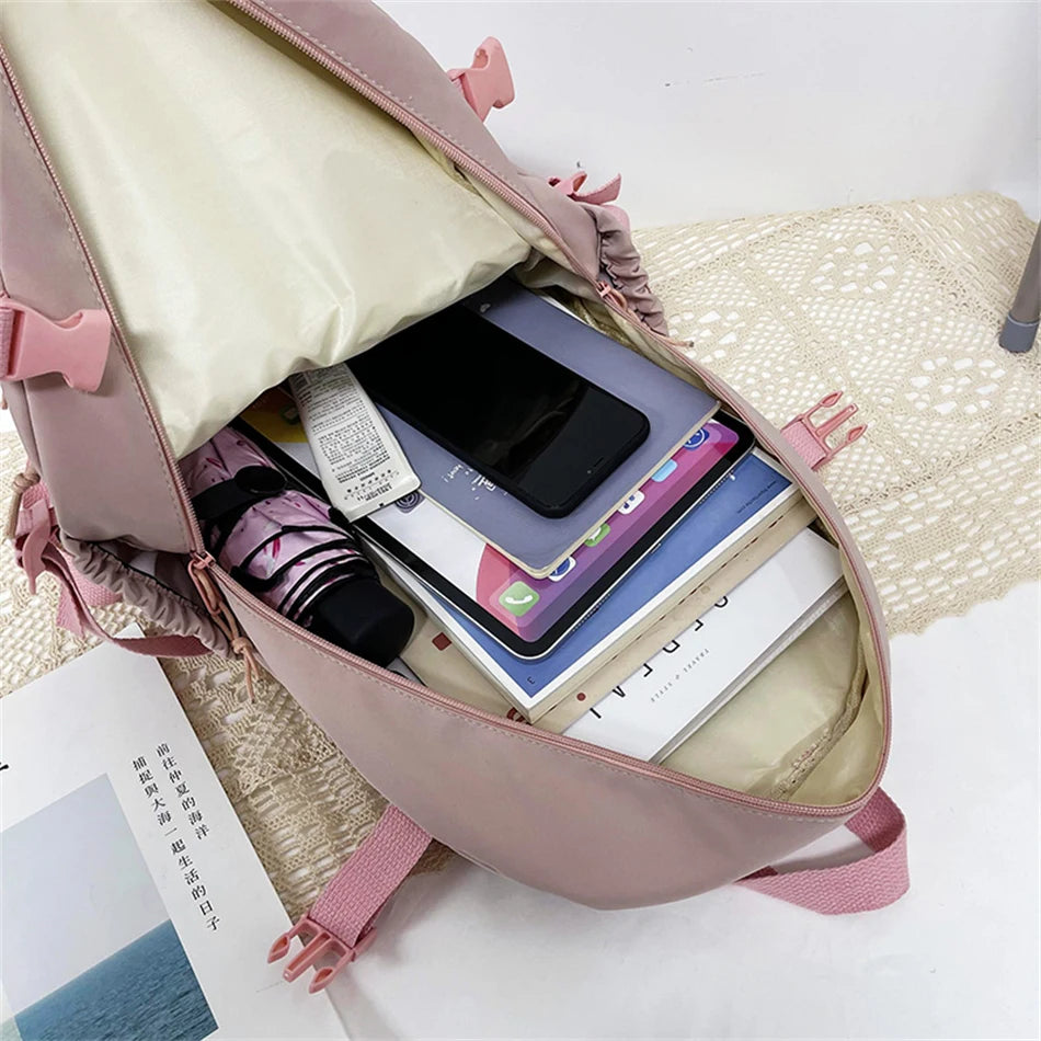 Mochila Bonita Impermeable para Mujer | Mochila Escolar con Múltiples Bolsillos