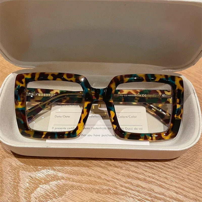 Stylish Square Reading Glasses with Anti Blue Light Protection