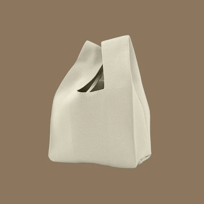 Chic Handmade Knit Mini Knot Wrist Bag for Women | Casual Tote