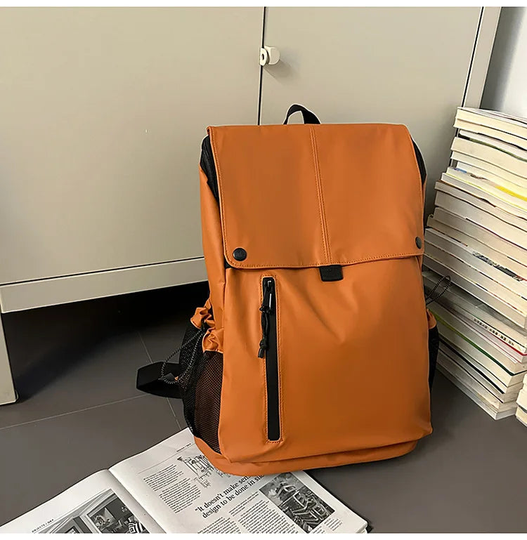 Large Waterproof Leather Backpack for Travel & Business - Unisex