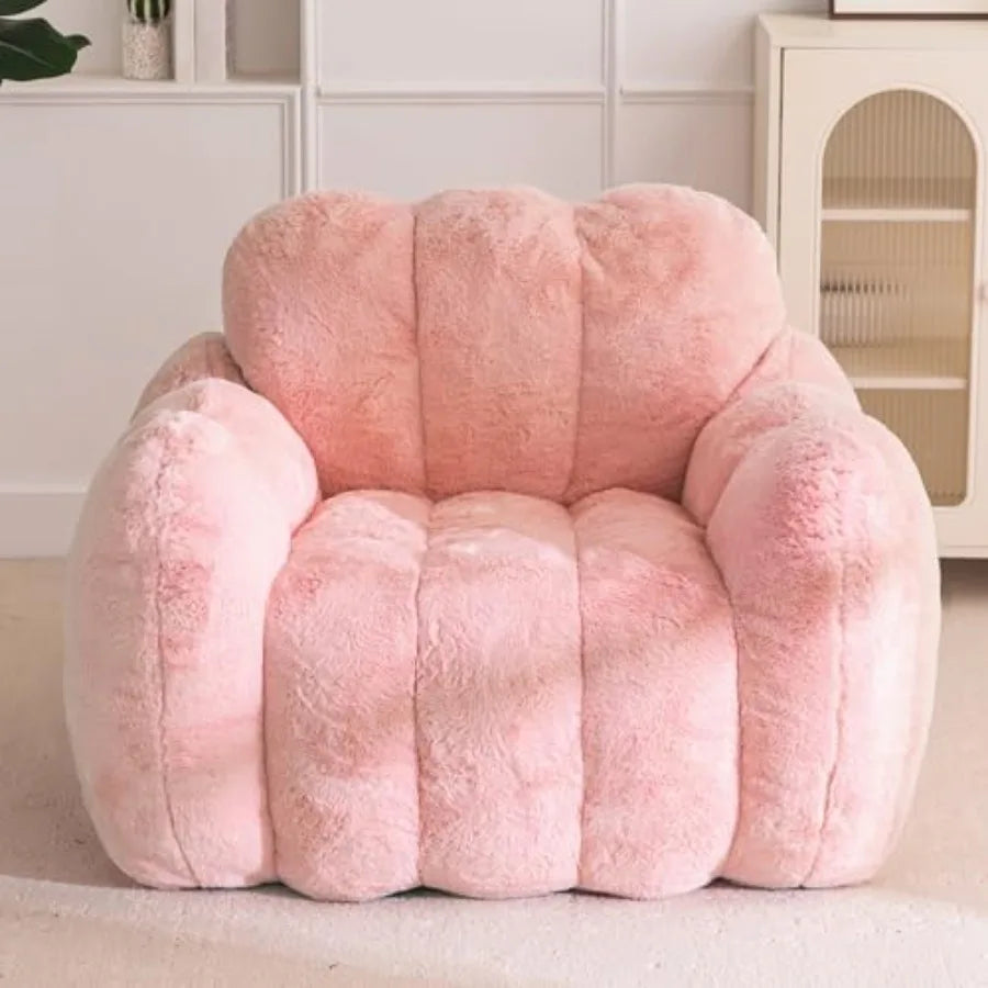 Puf en forma de nube rosa | Sofá suave y cómodo para la relajación