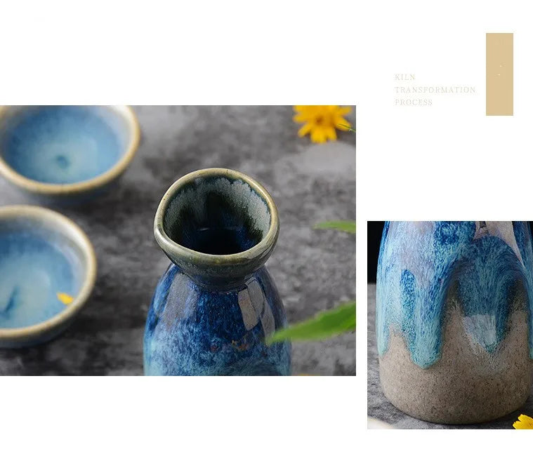 Japanese Vintage Ceramic Sake Pot | Elegant Wine Dispenser