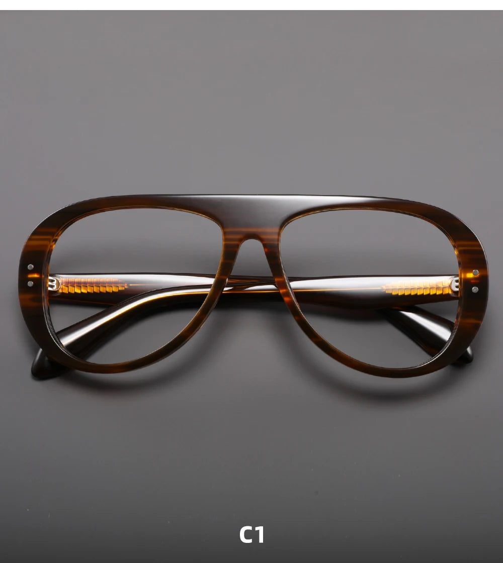 Trendy Acetate Pilot Optical Frames for Stylish Vision