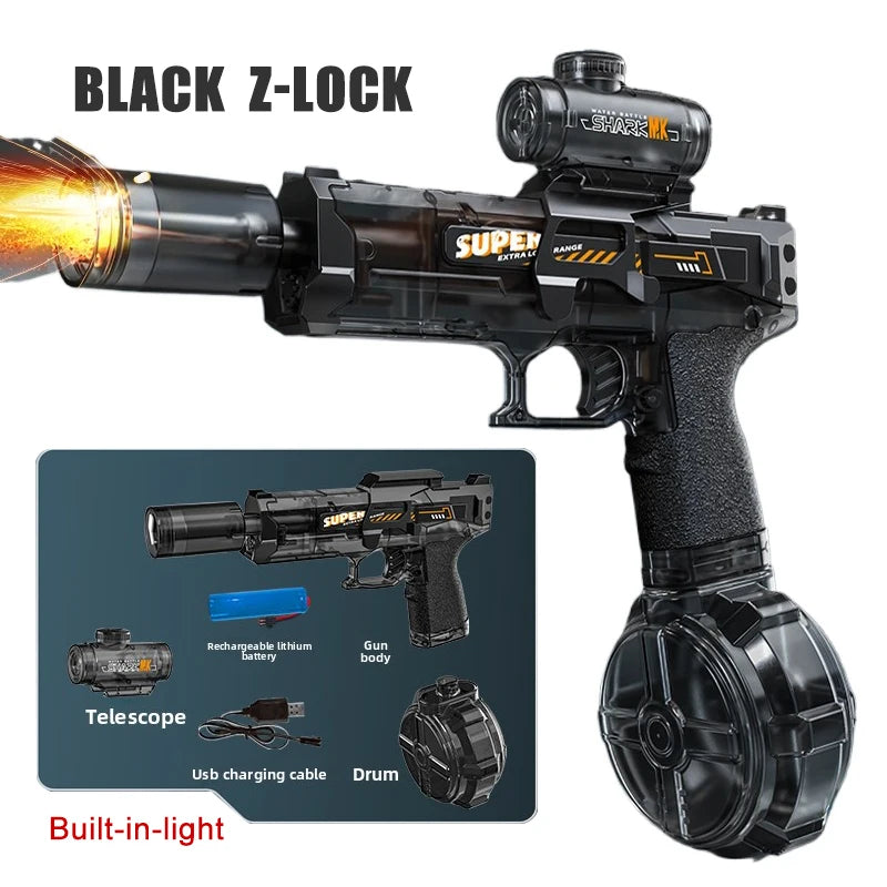 Electric Water Gun Toy | Automatic Sensor Lights & Firing Action