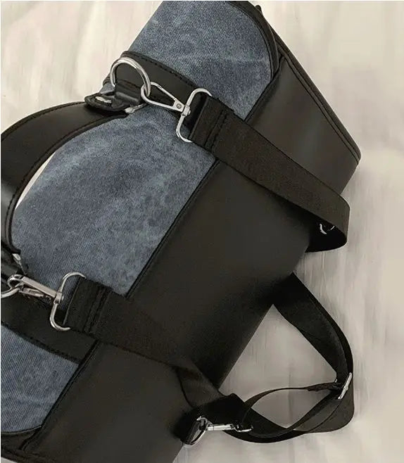 Chic Women's Preppy Backpack | Trendy Leather Handle Schoolbag