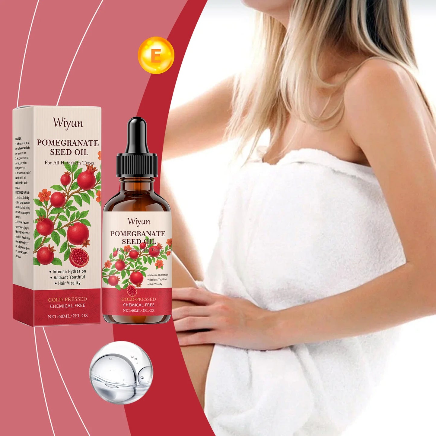 Pomegranate Seed Essential Oil | Deep Moisturizing for Hair & Skin