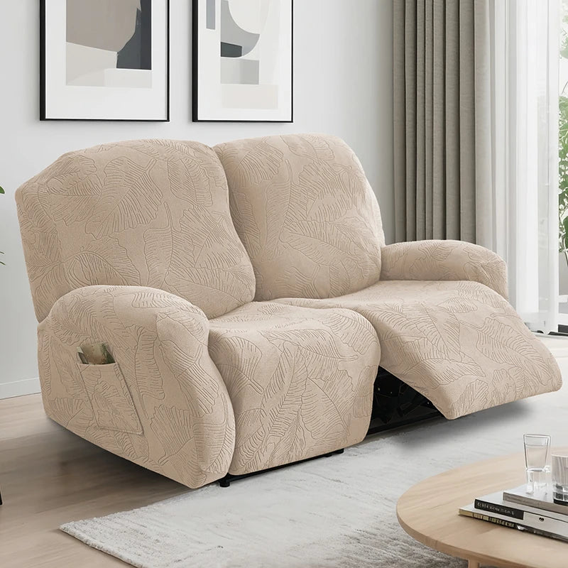 Elegant Stretch Jacquard Recliner Sofa Covers for Cozy Living Rooms