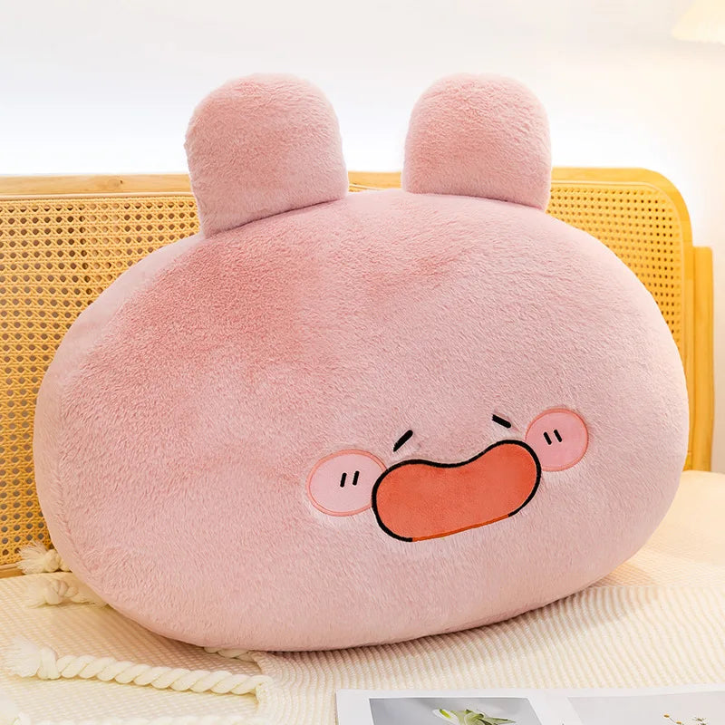Large Pink Rabbit Plush Toy | Funny Expression Kids Stuffed Animal