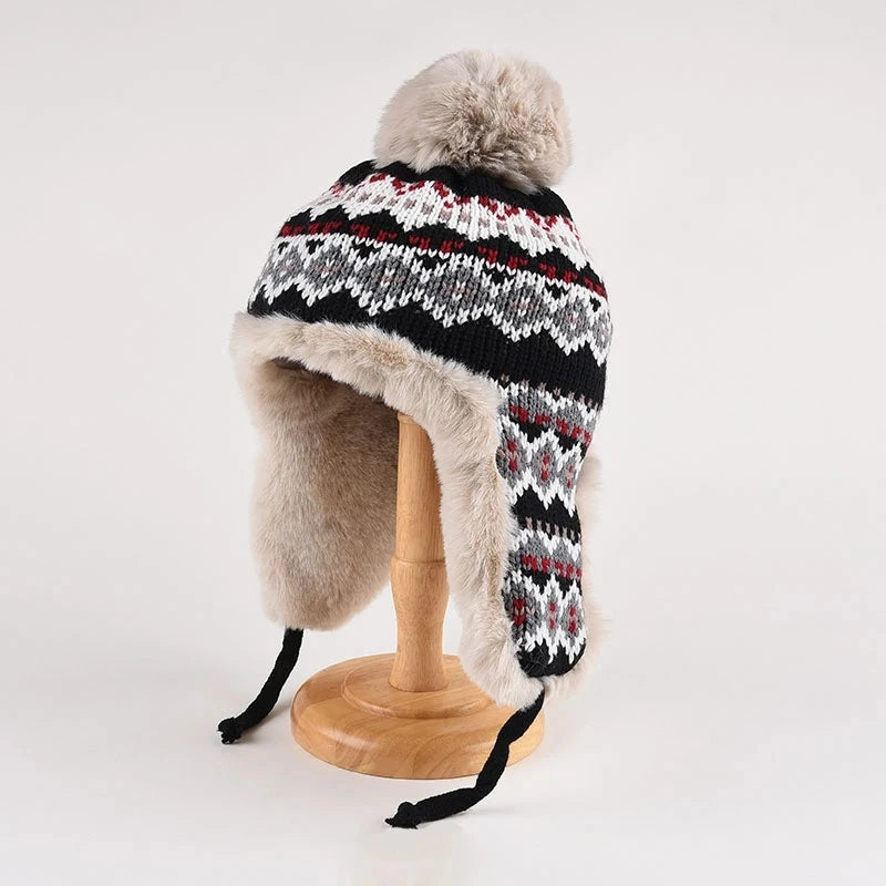 Women's Plush Fleece Lined Bomber Hat | Cozy Winter Earflap Cap