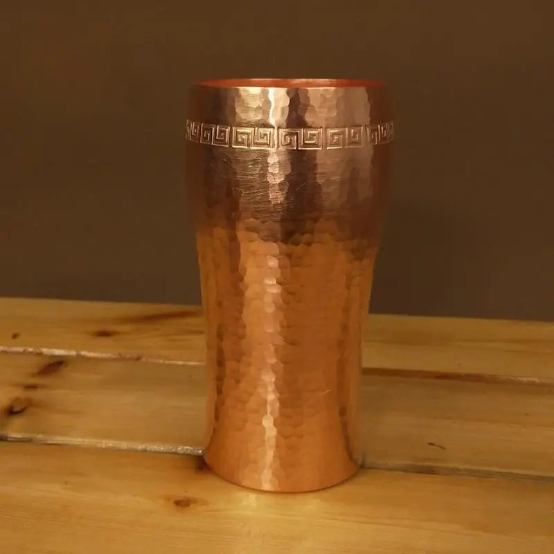 Pure Copper Cup Handcrafted Hammered Coffee Mugs Tea Beer Cold Water Drinkware