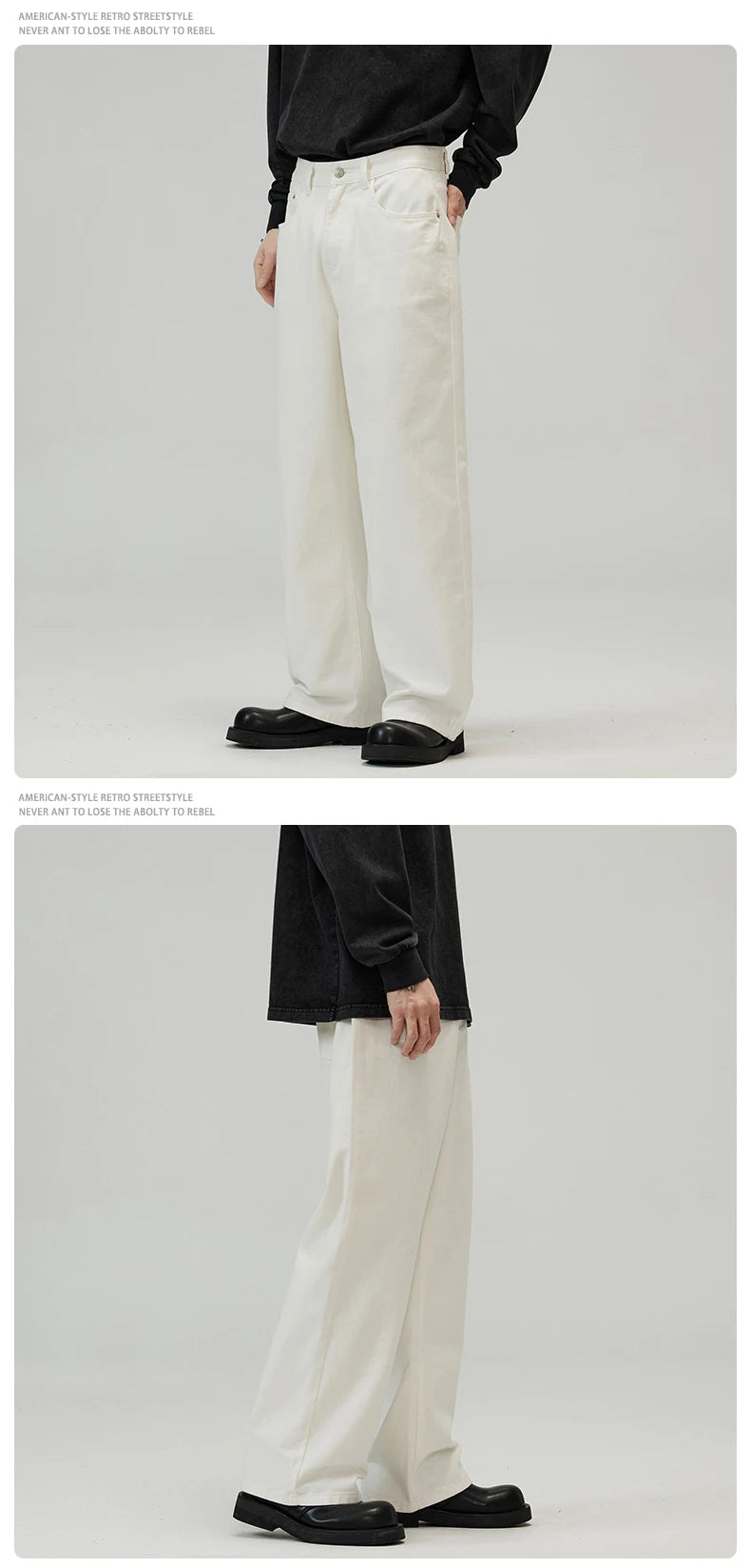 Men's Comfortable Baggy Straight Jeans | Casual Fashion Denim Pants