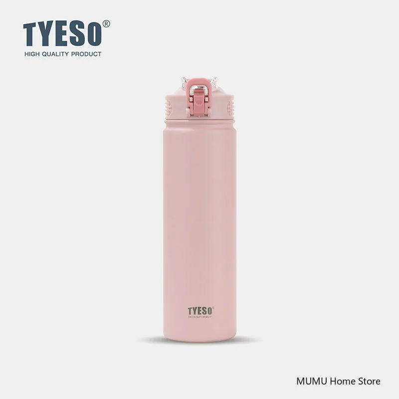 Stainless Steel Insulated Water Bottle with Straw - 600/750ML