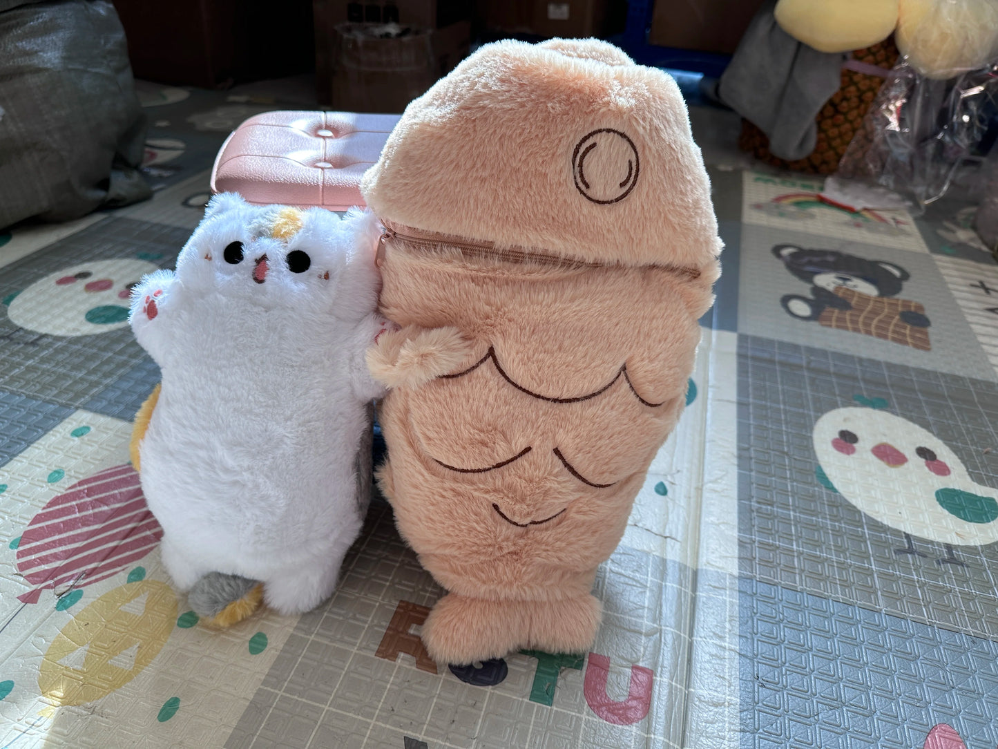 Kawaii Taiyaki Cat Plush Toy | Adorable Cushion Bag Animal Pillow