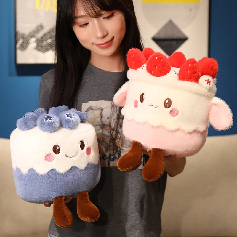 Kawaii Strawberry Food Doll Throw Pillow | Perfect Gift Idea