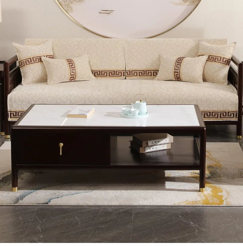 Non-Slip Geometric Chenille Sofa Cover | Universal All-Seasons Towel