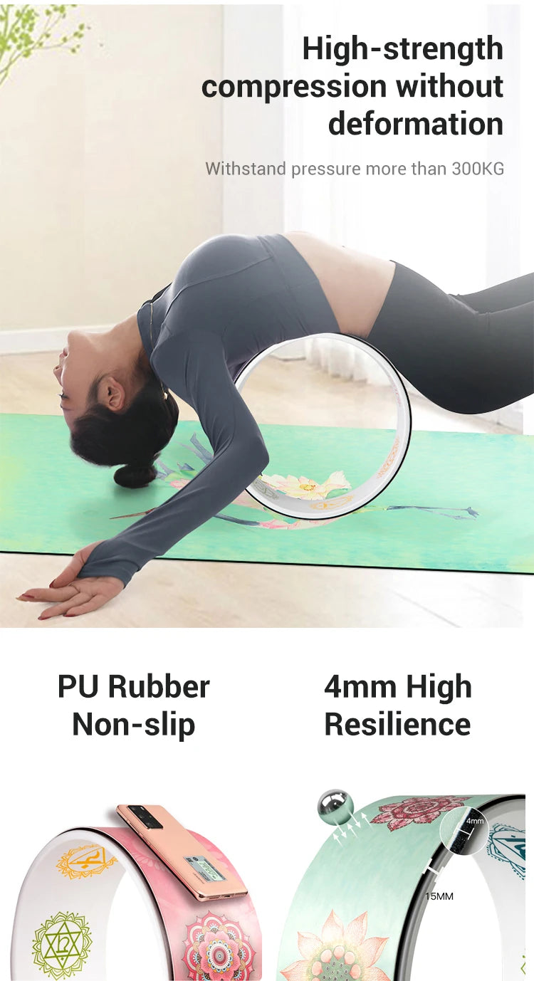Yoga Wheel for Back Pain Relief | Fitness and Flexibility Tool