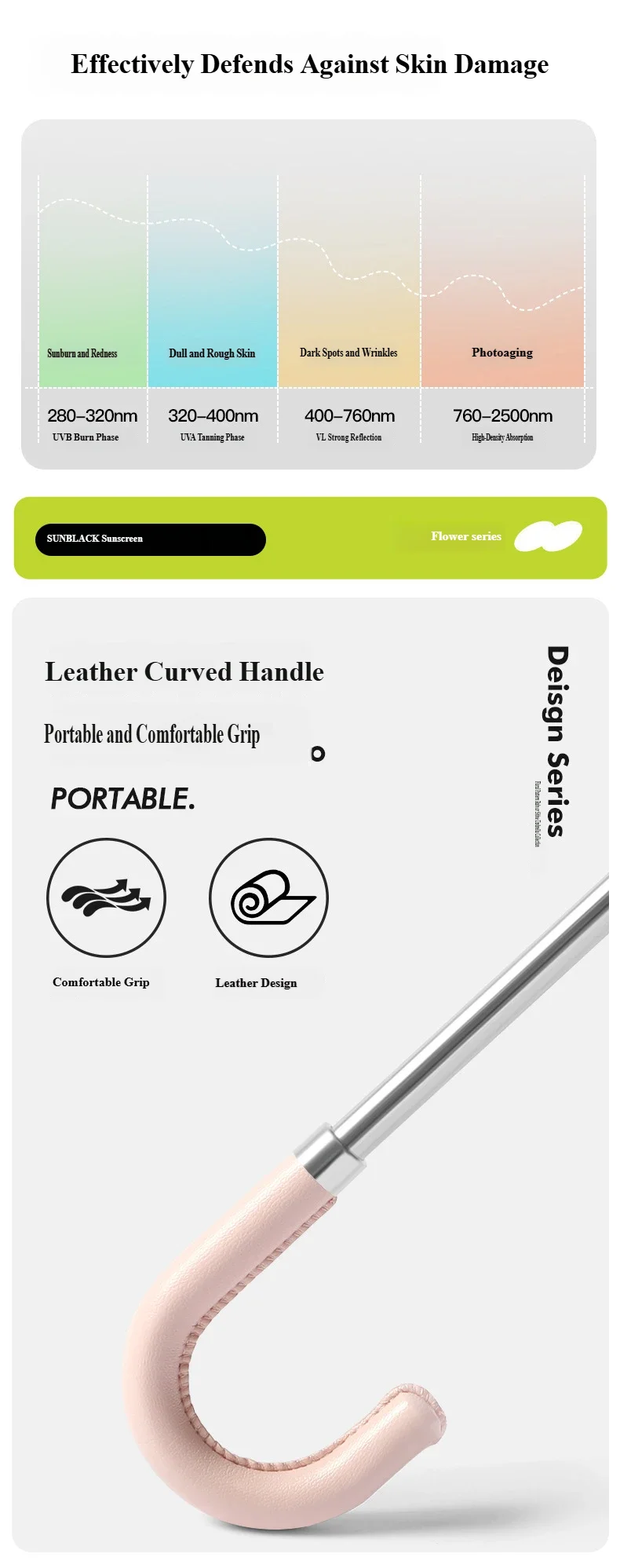 Korean-Style Manual Petal Umbrella | Wind-Resistant & UV Protection