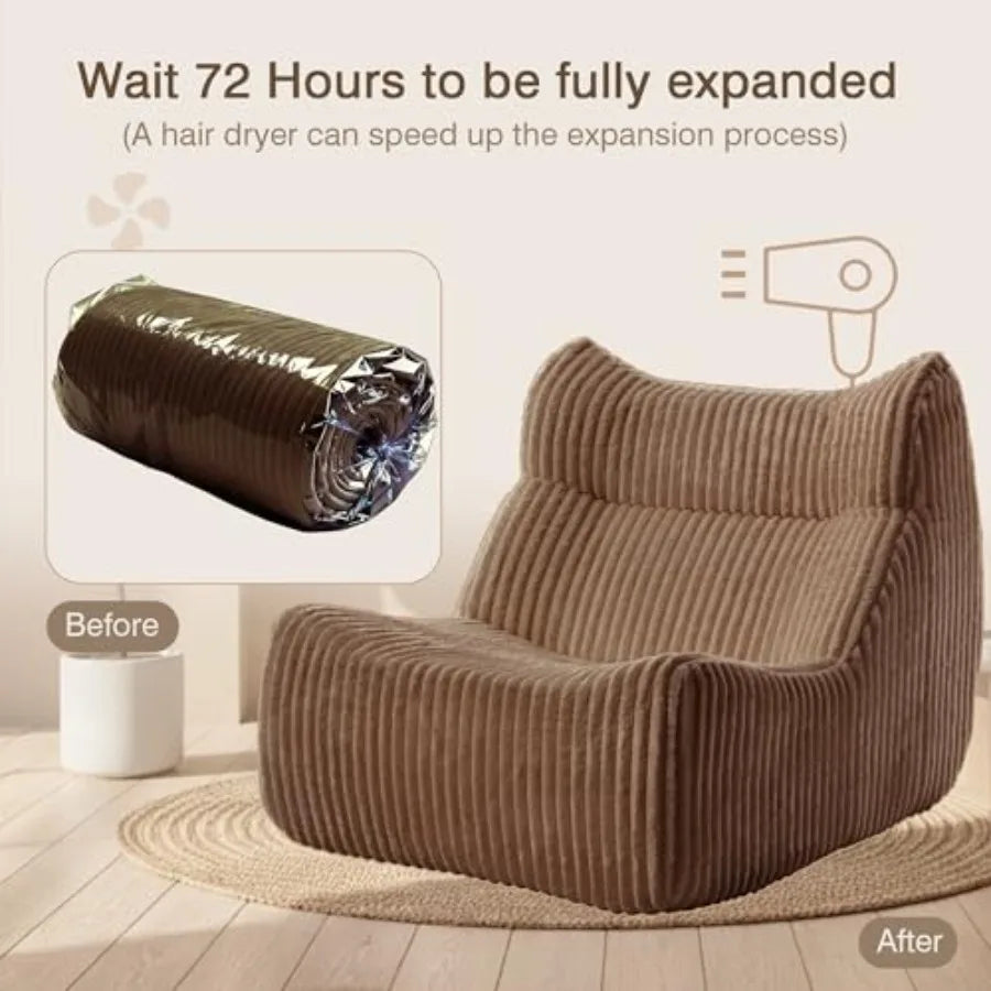 Cozy Big Bean Bag Chair | Stylish Lazy Floor Sofa for Relaxation