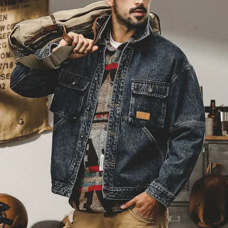 Trendy Loose Cowboy Coat for Men | Casual Denim Jackets