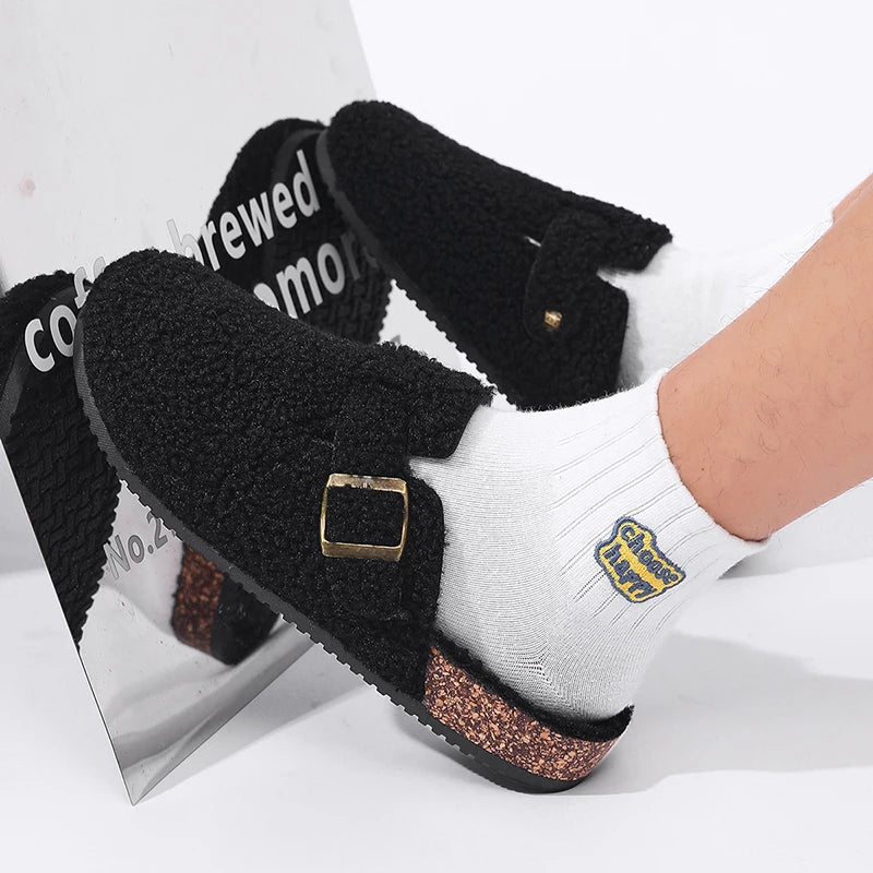 Cozy Unisex Plush Cotton Slippers | Non-Slip Winter House Shoes