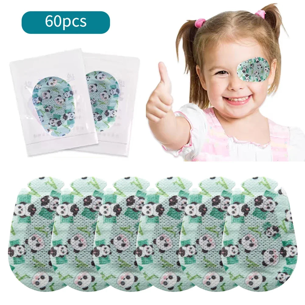 60Pcs Cartoon Amblyopia Eye Patches for Kids | Vision Care