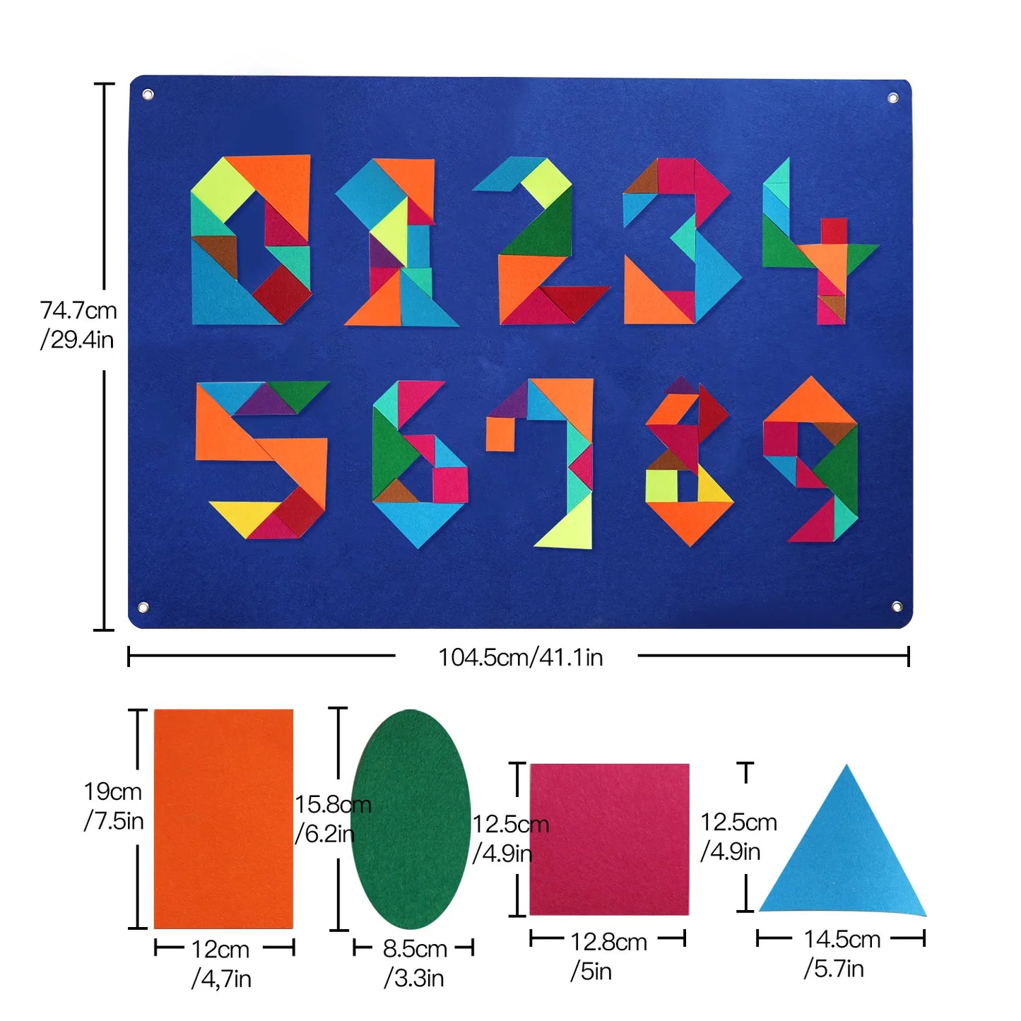 Children's Shape Teaching Felt Board Story Set | Montessori Fun