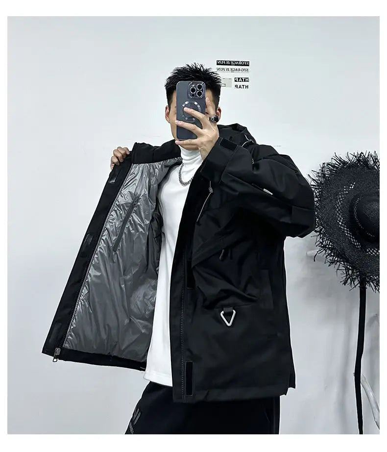 Men's Casual Hooded Parka | Warm Multi-Pocket Winter Jacket