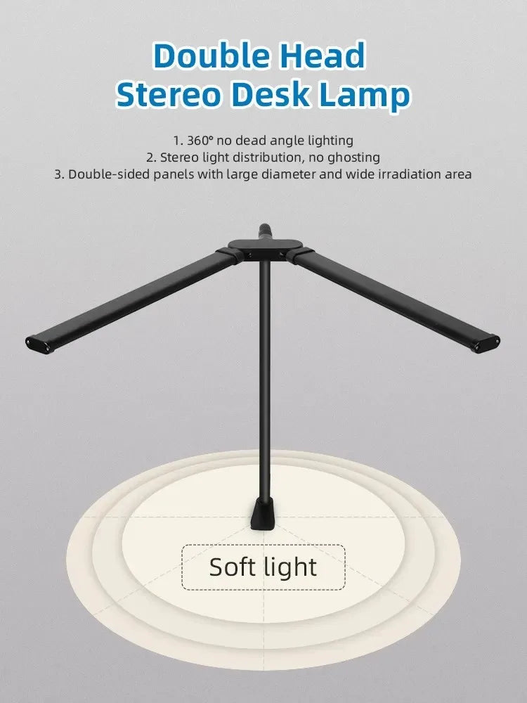 Dimmable Double Head LED Clip Desk Lamp | Brighten Your Workspace