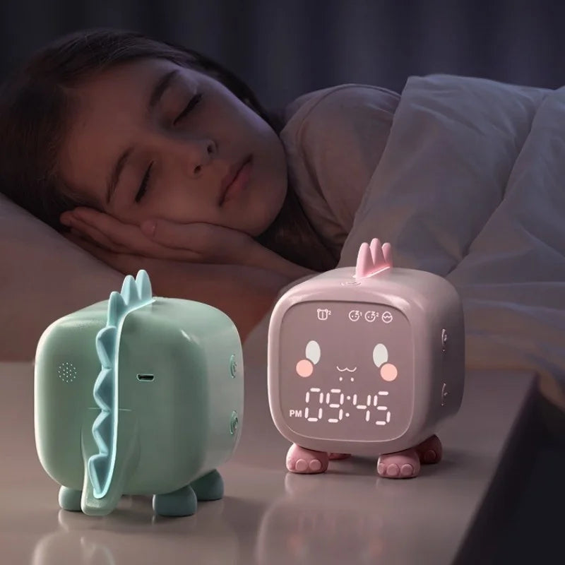 Dinosaur Alarm Clock for Kids | Fun Sleep Trainer with Night Light