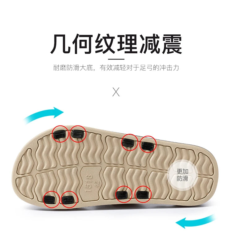 Comfortable Adjustable Men's Summer Slippers | Lightweight Beach Sandals