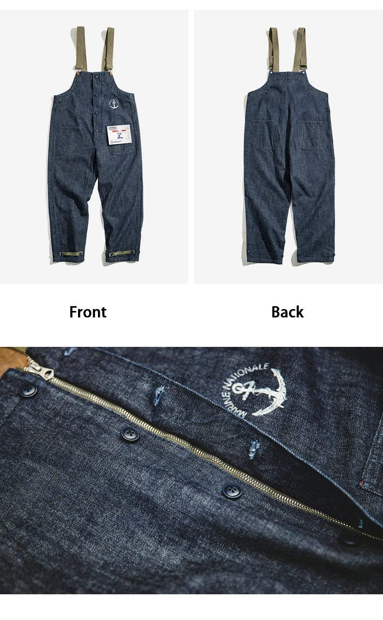 Unisex Vintage Denim Overalls | Stylish Baggy Jumpsuits for All