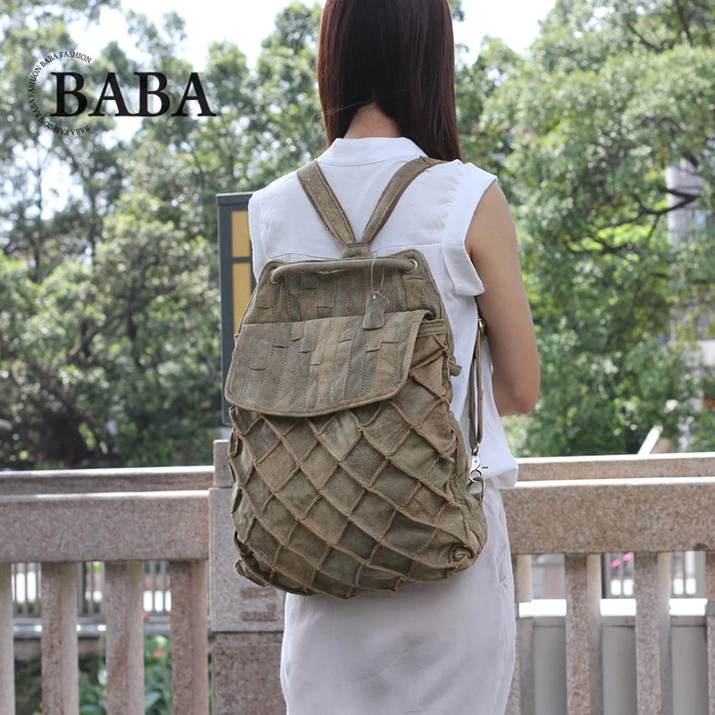 Multifunctional Leather Backpack for Women | Large Capacity Travel Bag
