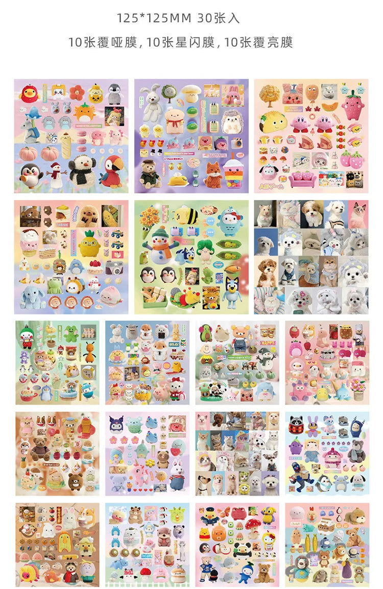 Cute Decorative Sticker Book | 30 Sheets Stationery Gift for Kids