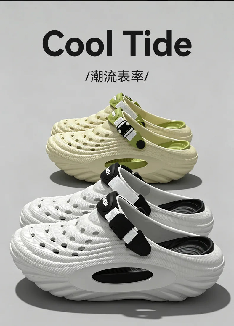 Men's Summer Thick Sole Breathable Outdoor Slippers | Comfort & Style