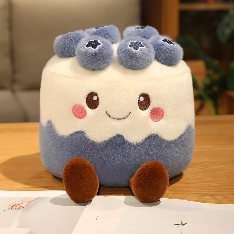 Kawaii Strawberry Food Doll Throw Pillow | Perfect Gift Idea