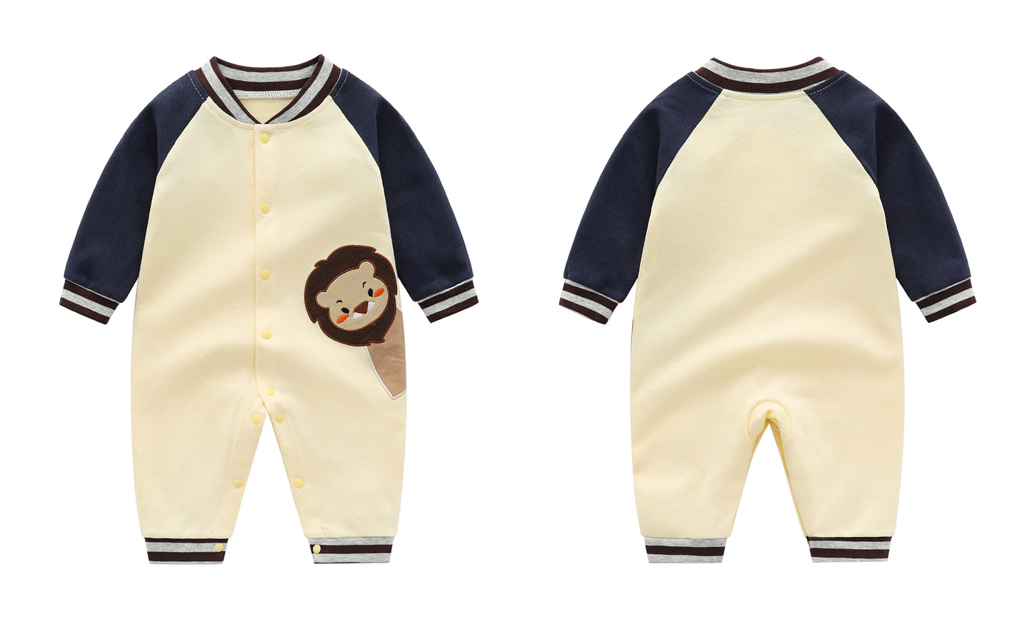 Cozy Pure Cotton Baby Long-Sleeved Rompers | Autumn Essentials