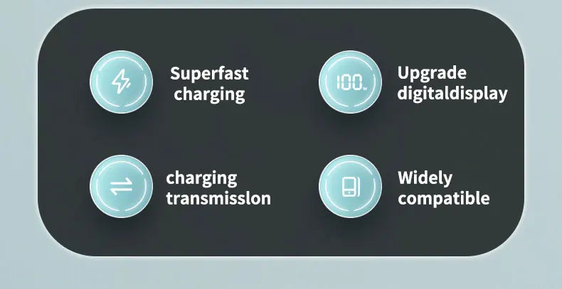 USB A to Type C LED Display Charger Cable | Fast Data Transfer