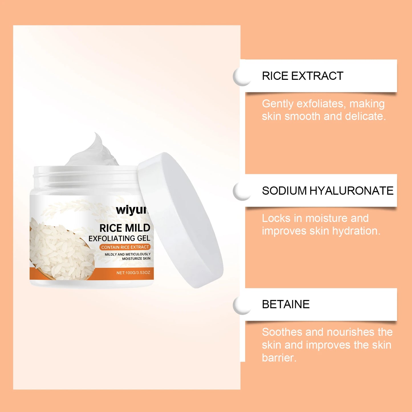 Gentle Rice Exfoliating Gel | Hydrating Face & Body Cleanser