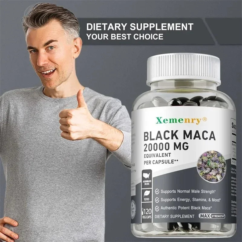 Black Maca Root Capsules | Enhance Energy & Reproductive Health