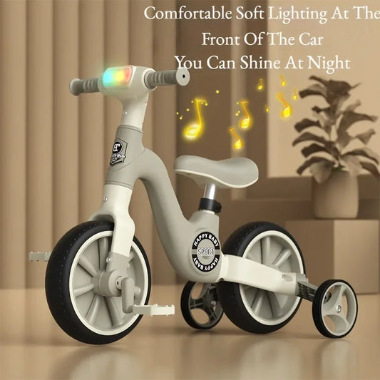 2-in-1 Children's Balance Bike with Music & Lighting | Fun Baby Walker
