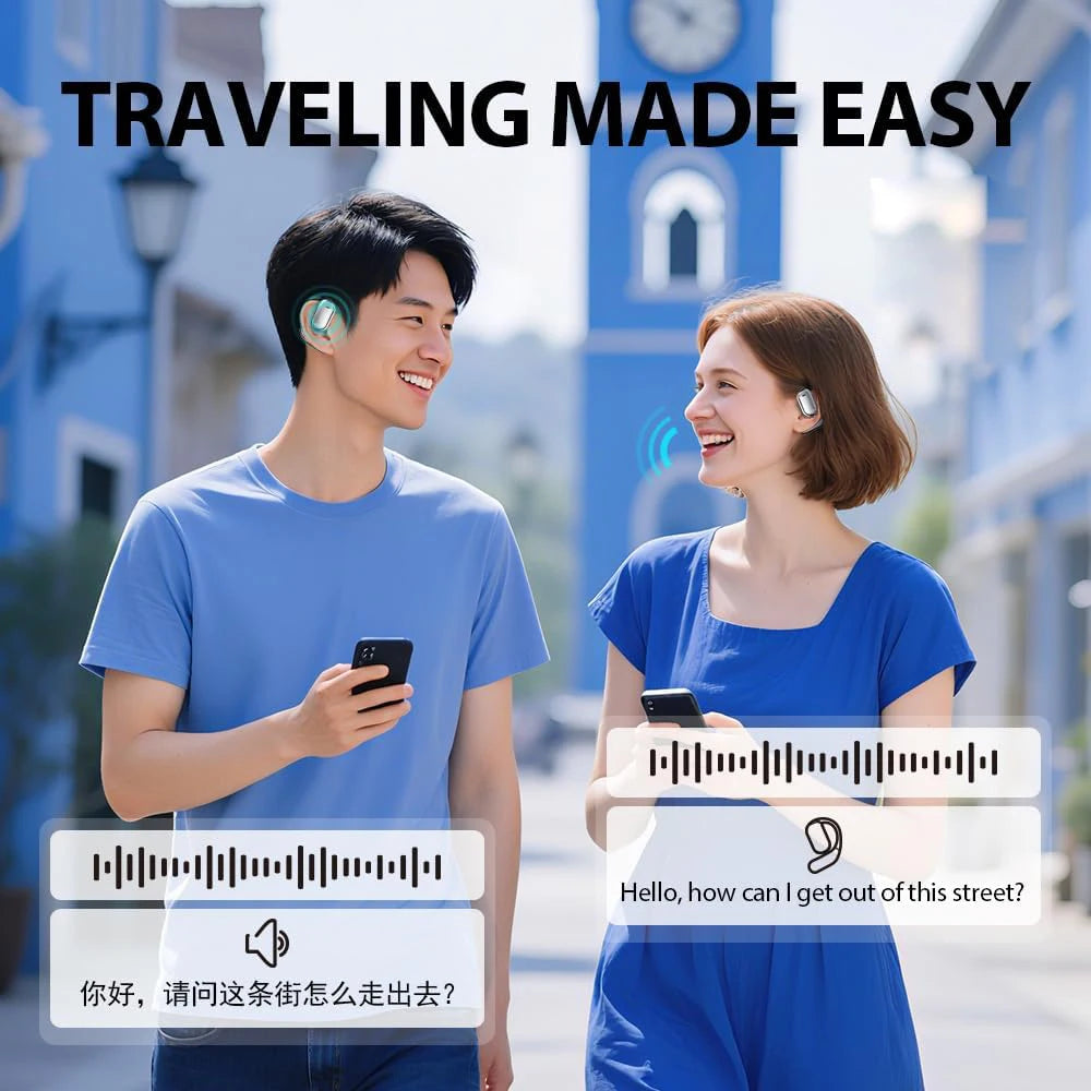 AI Translating Earphones | 144 Language Real-Time Translation Buds