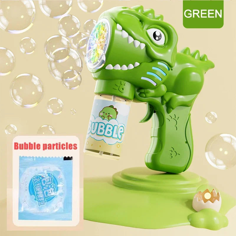 6-Hole Dinosaur Bubble Machine | Fun Electric Bubble Gun Toy