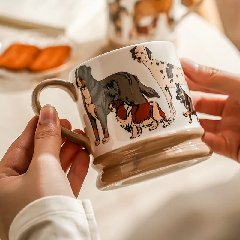 Cute Puppy Ceramic Mug | High Aesthetic Gift for Dog Lovers