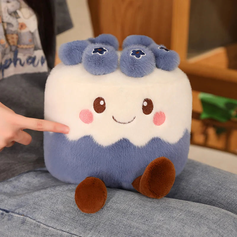 Kawaii Strawberry Food Doll Throw Pillow | Perfect Gift Idea