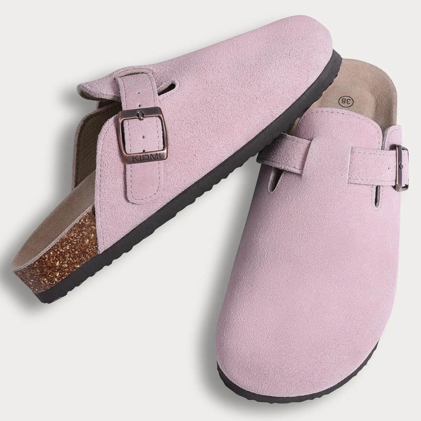 Comfortable Suede Clogs with Arch Support for All-Day Wear