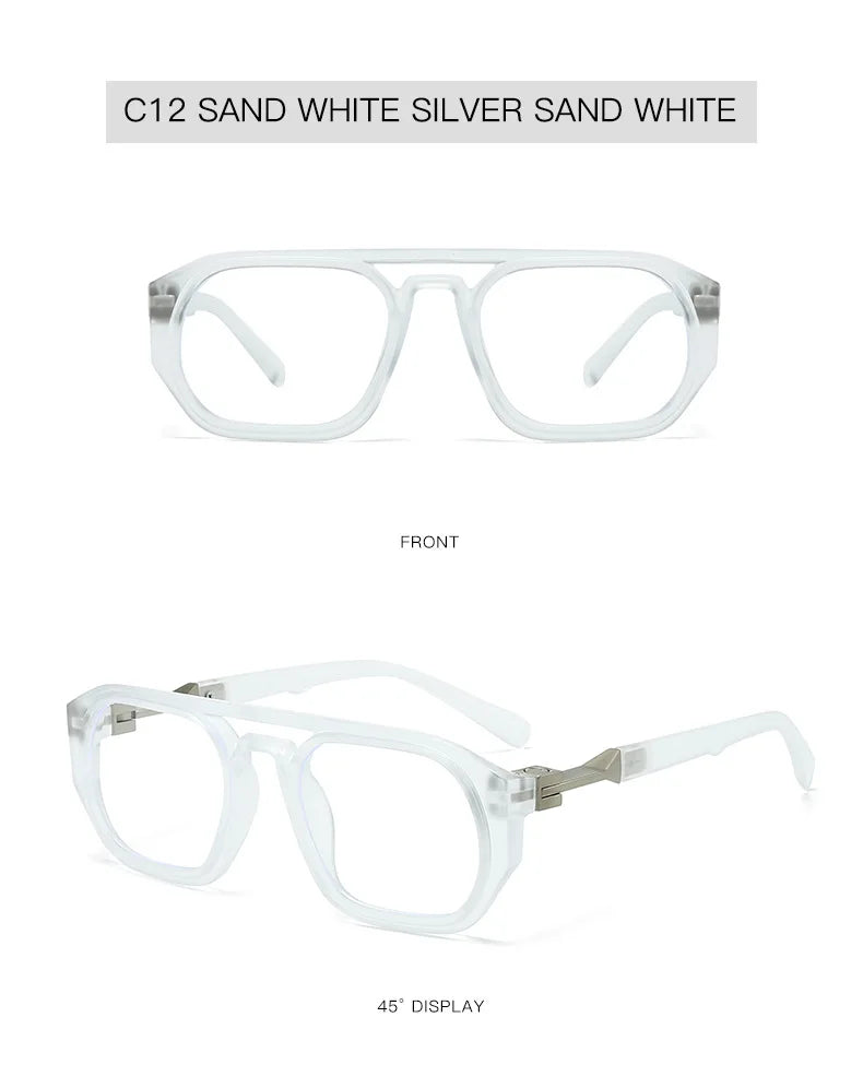 Transparent Square Computer Glasses for Blue Light Protection