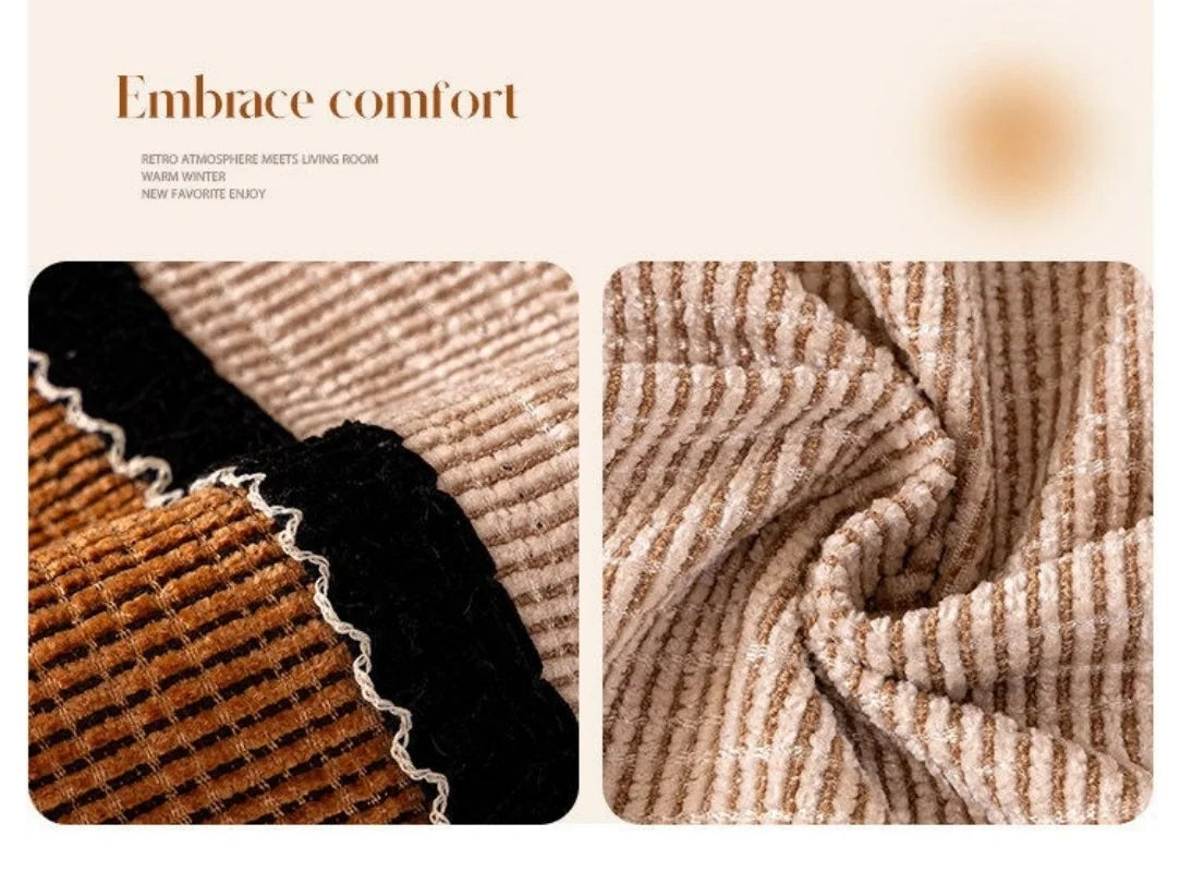 Textured Thick Chenille Sofa Cover | Anti-Slip for All Seasons