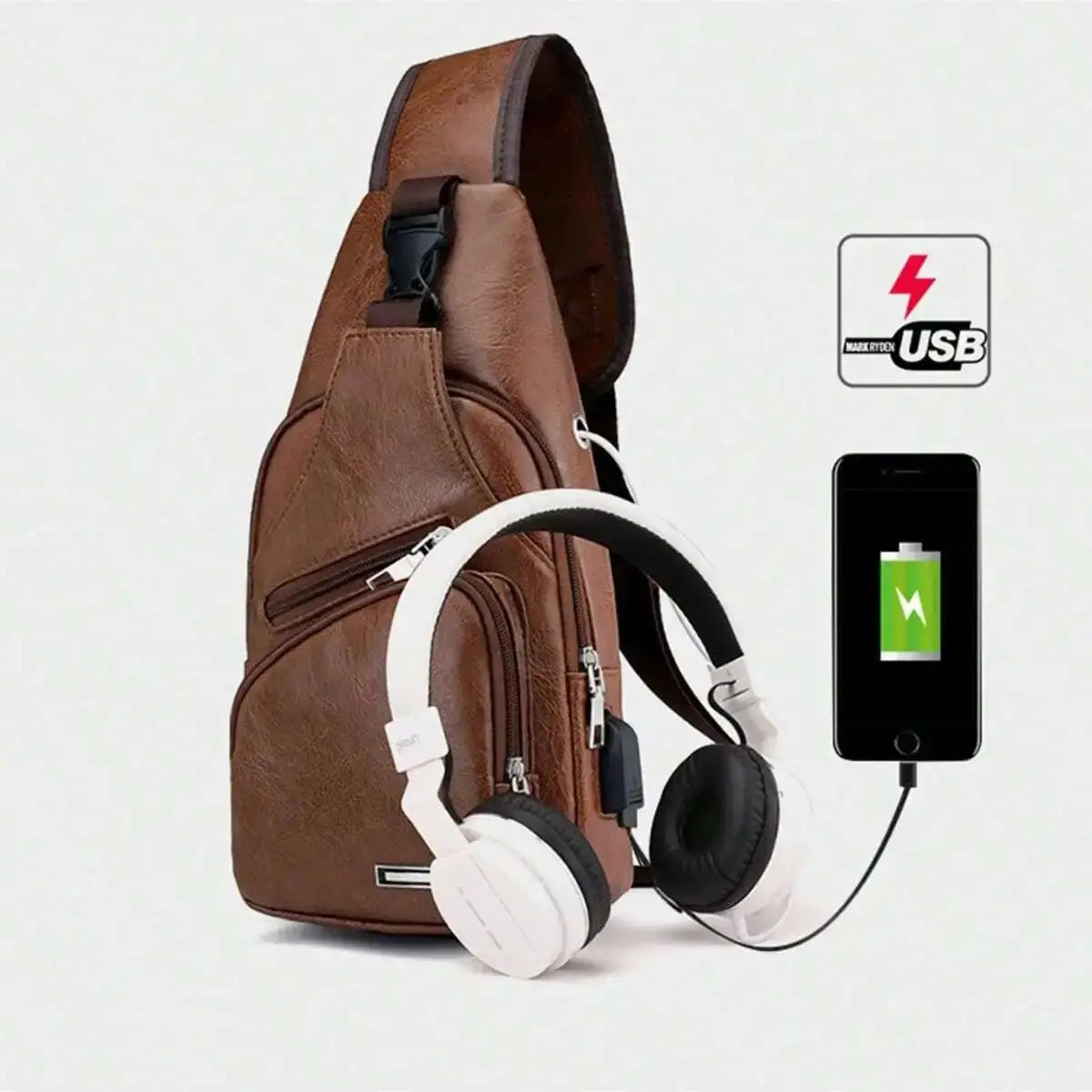 Large Capacity Casual Men's Shoulder Bag | Multifunctional Crossbody