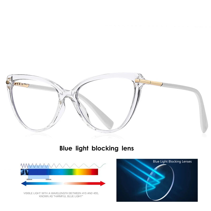 Fashionable Anti Blue Light Cat Eye Glasses for Women | Stylish Protection