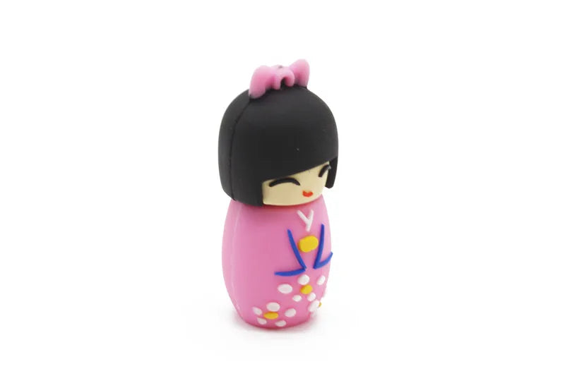 Colorful Cartoon Kimono Doll USB Flash Drive | Fun Storage Solutions